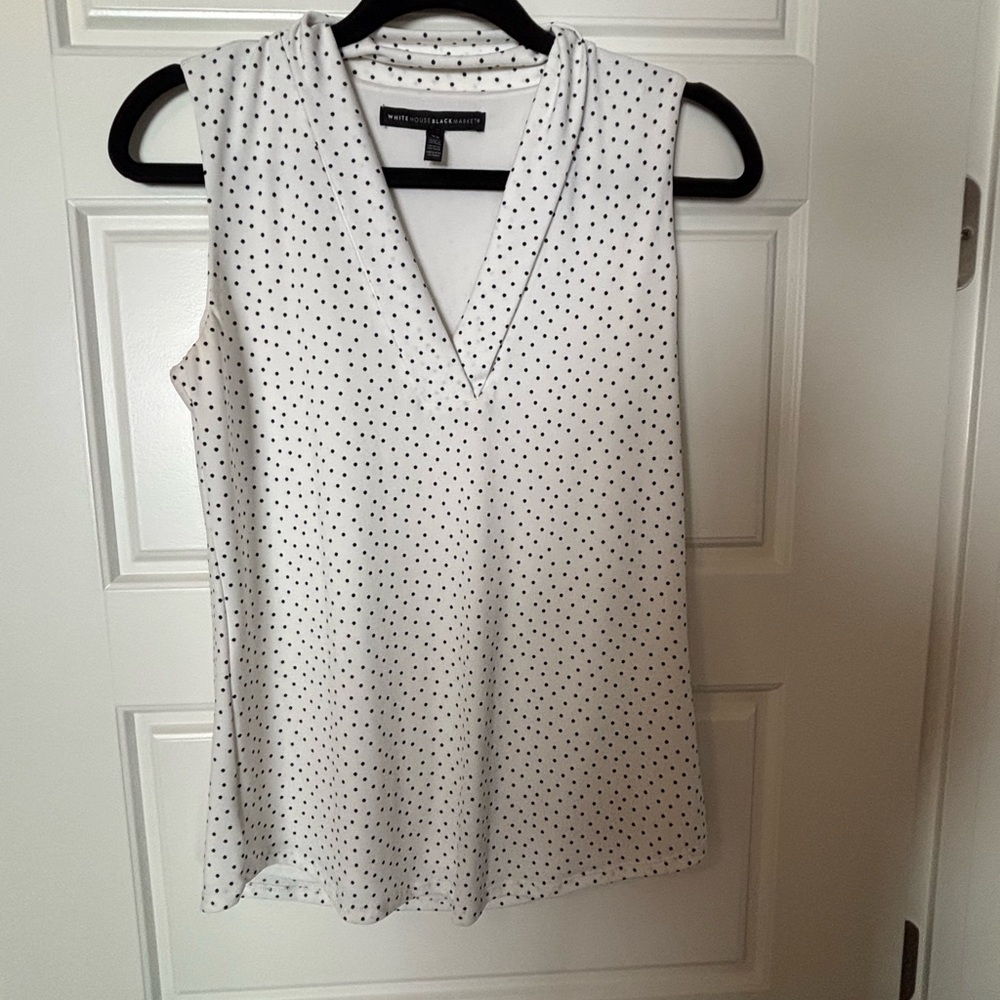 WHBM Polka Dot Sleeveless Top